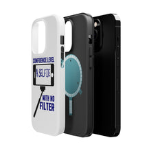 DistinctInk ToughCase for Apple iPhone, Compatible with MagSafe Charging - Confidence Level Selfie with No Filter