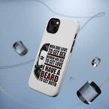 DistinctInk ToughCase for Apple iPhone, Compatible with MagSafe Charging - I have a Beard to Get Love & Sex