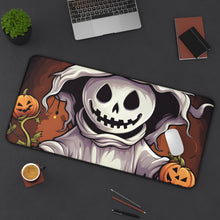 DistinctInk Desk Mat with Trick or Treat Ghost-O-Lantern Design for Halloween