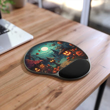 DistinctInk Mouse Pad with Wrist Rest  with Trick or Treat Fun Design for Halloween