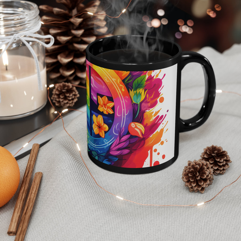 Black Coffee Mug - The Road to Fulfillment for LGBTQ+ Pride, view 4