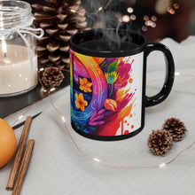 DistinctInk Black Coffee Mug - The Road to Fulfillment for LGBTQ+ Pride