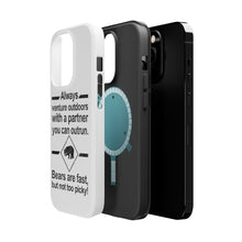 DistinctInk ToughCase for Apple iPhone, Compatible with MagSafe Charging - Bears Are Fast But Not Too Picky