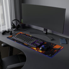 DistinctInk LED Gaming Mouse Pad with Darkness Falls on Halloween Design for Halloween