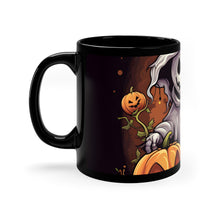 DistinctInk Black Coffee Mug - Trick or Treat Ghost-O-Lantern for Halloween