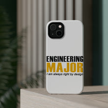 DistinctInk ToughCase for Apple iPhone, Compatible with MagSafe Charging - Engineering Major Always Right By Design