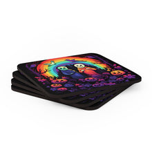 DistinctInk (Set of 4) Corkwood Coasters with Living Life to the FullestDesign for Halloween LGBTQ+ Pride