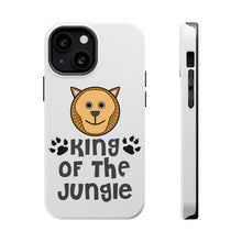 DistinctInk ToughCase for Apple iPhone, Compatible with MagSafe Charging - King of the Jungle - Lion