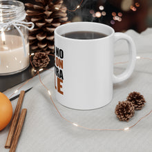 DistinctInk Glossy White Coffee / Tea Mug - There's No Traffic On The Extra Mile