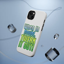 DistinctInk ToughCase for Apple iPhone, Compatible with MagSafe Charging - When in Doubt Twerk it Out
