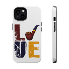DistinctInk ToughCase for Apple iPhone, Compatible with MagSafe Charging - Love Pipe Smoking