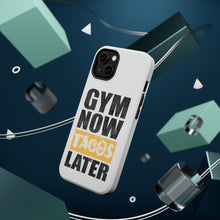 DistinctInk ToughCase for Apple iPhone, Compatible with MagSafe Charging - Gym Now Tacos Later