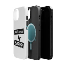 DistinctInk ToughCase for Apple iPhone, Compatible with MagSafe Charging - Anti-Social Butterfly