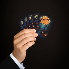 DistinctInk Playing / Poker Cards with Haunted Evening Nightmare Design for Halloween