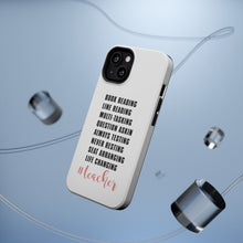 DistinctInk ToughCase for Apple iPhone, Compatible with MagSafe Charging - Teacher Book Reading Line Multi Tasking