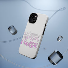 DistinctInk ToughCase for Apple iPhone, Compatible with MagSafe Charging - Stressed Blessed Make Up Obsessed