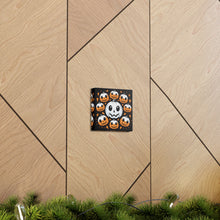 DistinctInk Canvas Wall Art with Ghost Skeleton Cartoon Pumpkin for Halloween
