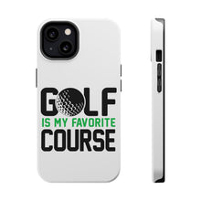DistinctInk ToughCase for Apple iPhone, Compatible with MagSafe Charging - Golf Is MY Favorite Course