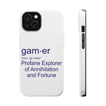 DistinctInk ToughCase for Apple iPhone, Compatible with MagSafe Charging - Gamer Dictionary Definition Profane Explorer