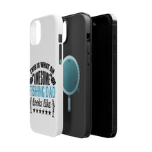 DistinctInk ToughCase for Apple iPhone, Compatible with MagSafe Charging - This is What Awesome Fishing Dad Looks Like