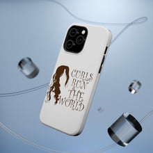DistinctInk ToughCase for Apple iPhone, Compatible with MagSafe Charging - Curls Run the World