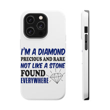 DistinctInk ToughCase for Apple iPhone, Compatible with MagSafe Charging - I'm a Diamond Precious Rare Not Everywhere