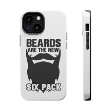 DistinctInk ToughCase for Apple iPhone, Compatible with MagSafe Charging - Beards are the New Six Pack