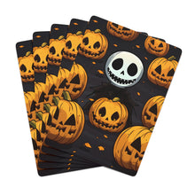 DistinctInk Playing / Poker Cards with Ghastly Skeleton Pumpkins Design for Halloween
