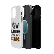 DistinctInk ToughCase for Apple iPhone, Compatible with MagSafe Charging - Real Queens Fix Each Other's Crowns