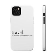DistinctInk ToughCase for Apple iPhone, Compatible with MagSafe Charging - Travel - Thing to buy that makes you richer