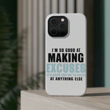 DistinctInk ToughCase for Apple iPhone, Compatible with MagSafe Charging - I'm So Good at Making Excuses