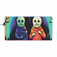 DistinctInk LED Gaming Mouse Pad with Living Life to the Fullest Design for Halloween  LGBTQ+ Pride