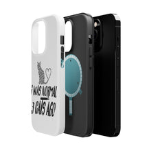 DistinctInk ToughCase for Apple iPhone, Compatible with MagSafe Charging - I Was Normal 3 Cats Ago