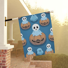 DistinctInk Garden & House Banner / Flag with Ghost Skeleton Pumpkin Pattern Design for Halloween
