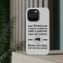 DistinctInk ToughCase for Apple iPhone, Compatible with MagSafe Charging - Bears Are Fast But Not Too Picky