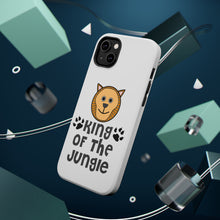 DistinctInk ToughCase for Apple iPhone, Compatible with MagSafe Charging - King of the Jungle - Lion