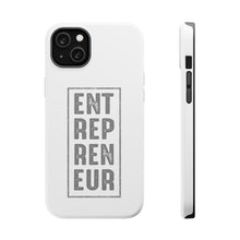 DistinctInk ToughCase for Apple iPhone, Compatible with MagSafe Charging - Entrepreneur Word Art