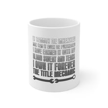 DistinctInk Glossy White Coffee / Tea Mug - Mechanic Can't Be Inherited Purchased