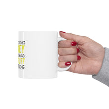 DistinctInk Glossy White Coffee / Tea Mug - Whiskey in the Morning, Hard Stuff Evening