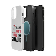 DistinctInk ToughCase for Apple iPhone, Compatible with MagSafe Charging - Please Don't Feed the Goalie