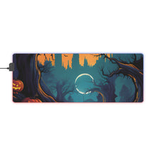 DistinctInk LED Gaming Mouse Pad with Haunted Evening Nightmare Design for Halloween