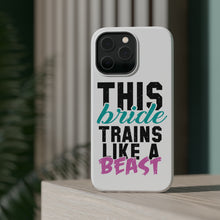 DistinctInk ToughCase for Apple iPhone, Compatible with MagSafe Charging - This Bride Trains Like a Beast