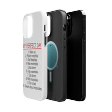 DistinctInk ToughCase for Apple iPhone, Compatible with MagSafe Charging - My Perfect Day - Motorbike Motorcycle