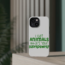 DistinctInk ToughCase for Apple iPhone, Compatible with MagSafe Charging - I Cure Animals What's Your Superpower