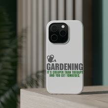 DistinctInk ToughCase for Apple iPhone, Compatible with MagSafe Charging - Gardening - Cheaper Than Therapy & You Get Tomatoes