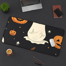 DistinctInk Desk Mat with Spooky Skeleton Pumpkin Patch Design for Halloween