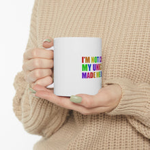 DistinctInk Glossy White Coffee / Tea Mug - I'm Not Crazy My Unicorn Made Me Do It