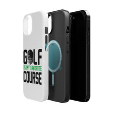 DistinctInk ToughCase for Apple iPhone, Compatible with MagSafe Charging - Golf Is MY Favorite Course