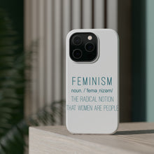 DistinctInk ToughCase for Apple iPhone, Compatible with MagSafe Charging - Feminism Definition Women Are People