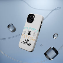 DistinctInk ToughCase for Apple iPhone, Compatible with MagSafe Charging - Diamonds and Tattoos Are Forever
